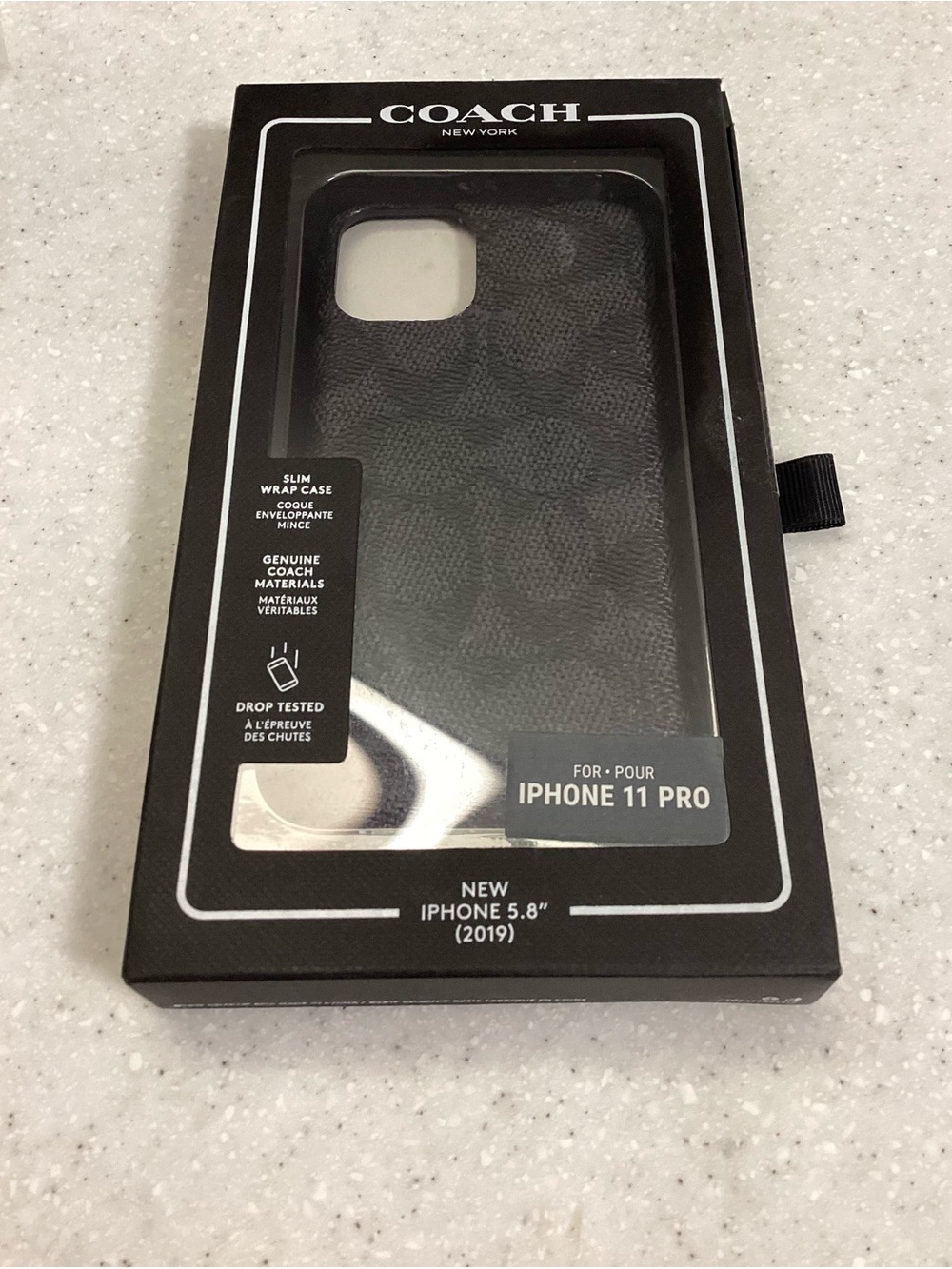 Coach Black Signature Slim Wrap Case for iPhone 11 Pro